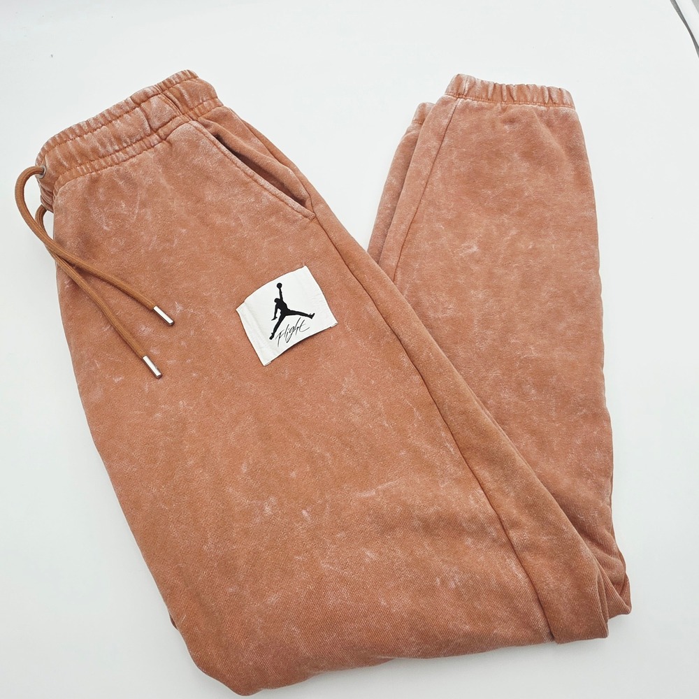 Nike Jordan Essentials Flight Fleece Pants Men M Mineral Clay Joggers DR3089-215